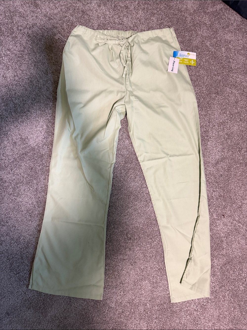 Liana Light Sage scrub Wide Leg Pants